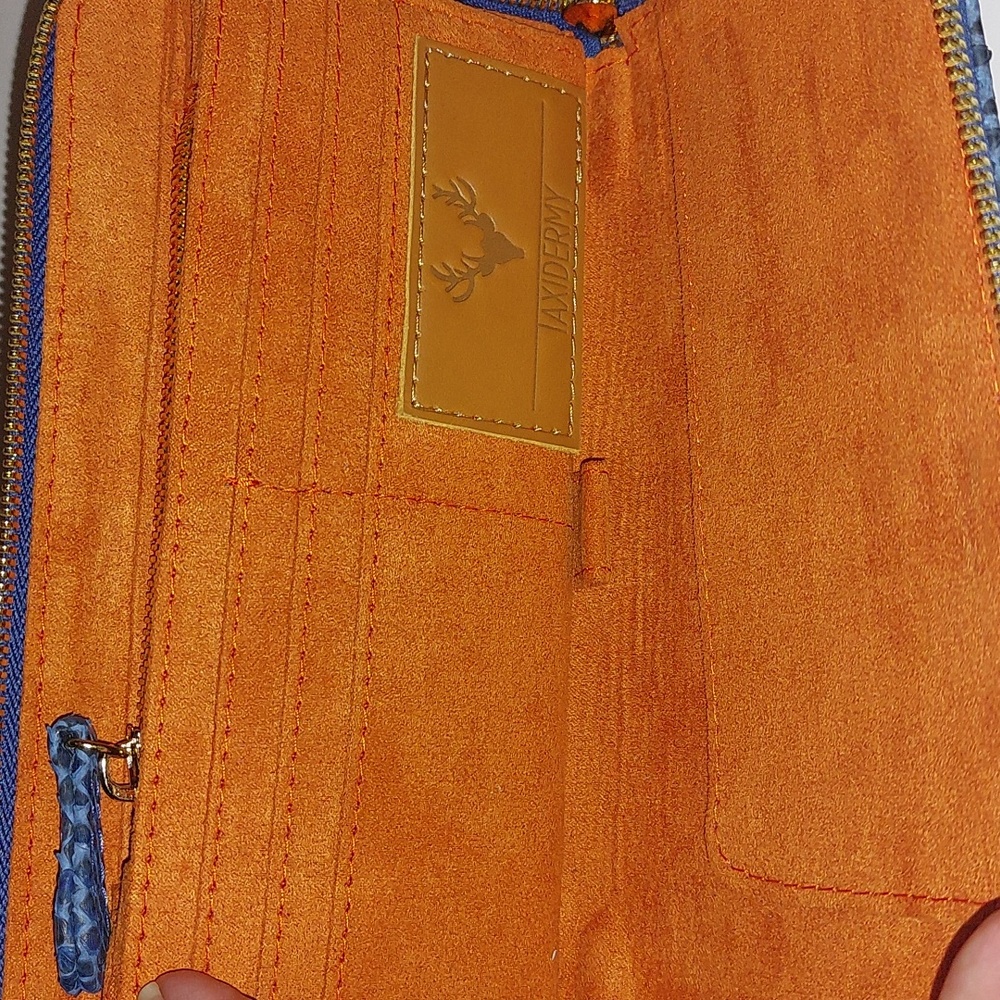 Taxidermy Blue Python Maggie Classic Wallet - Picture 7 of 15